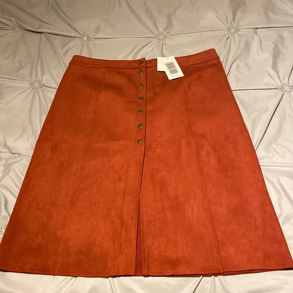 Suede skirt